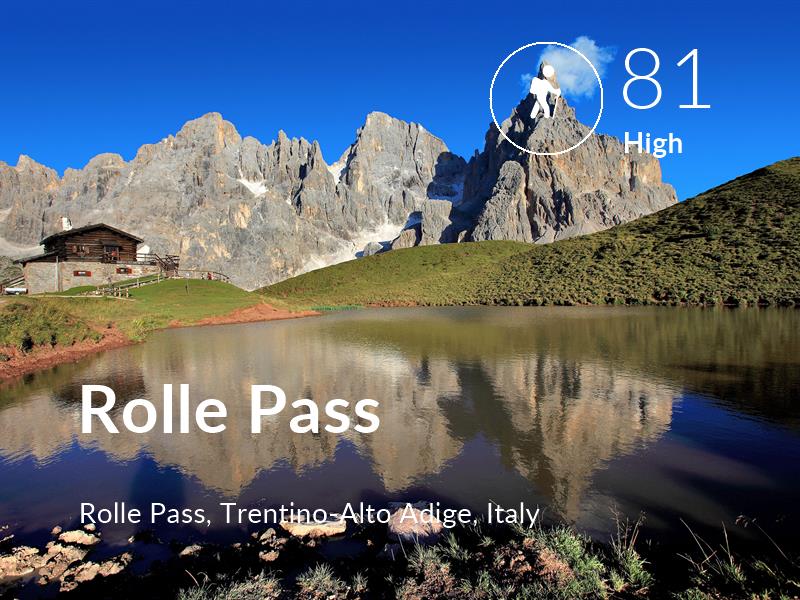 Hiking comfort level is 81 in Rolle Pass