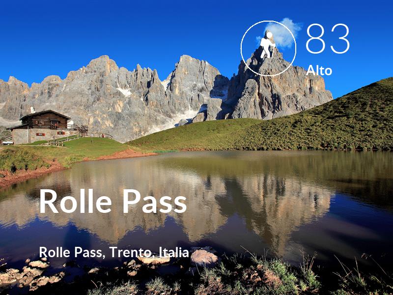Senderismo comfort level is 83 in Rolle Pass