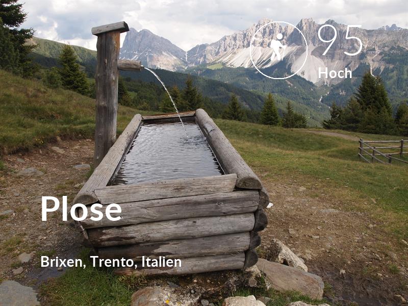 Wandern comfort level is 95 in Plose