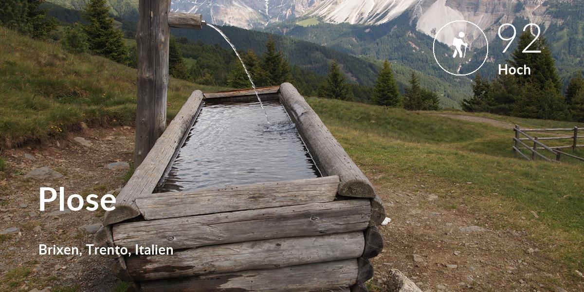 Wandern comfort level is 92 in Plose