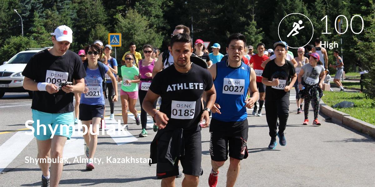 Running comfort level is 100 in Shymbulak