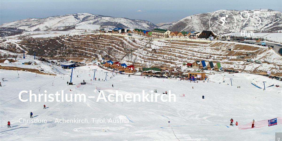 Skiing comfort level is 95 in Christlum–Achenkirch