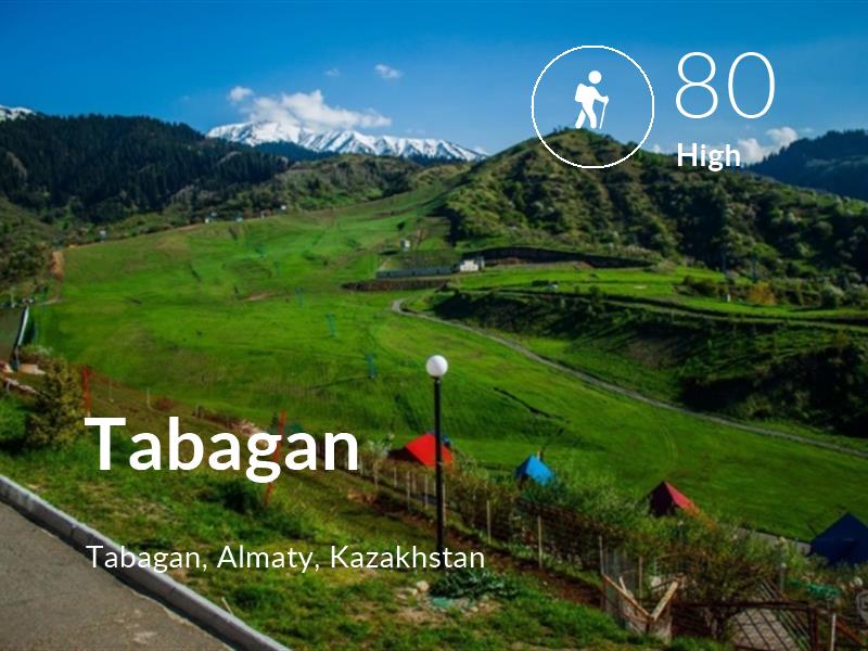 Hiking comfort level is 80 in Tabagan