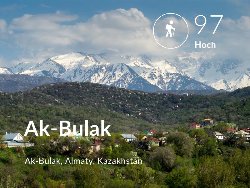 Hiking comfort level is 97 in Ak-Bulak