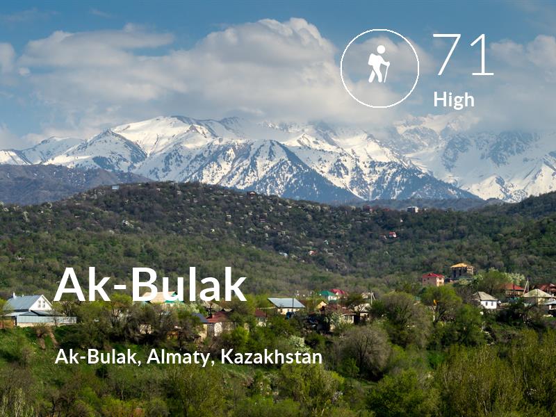 Hiking comfort level is 71 in Ak-Bulak