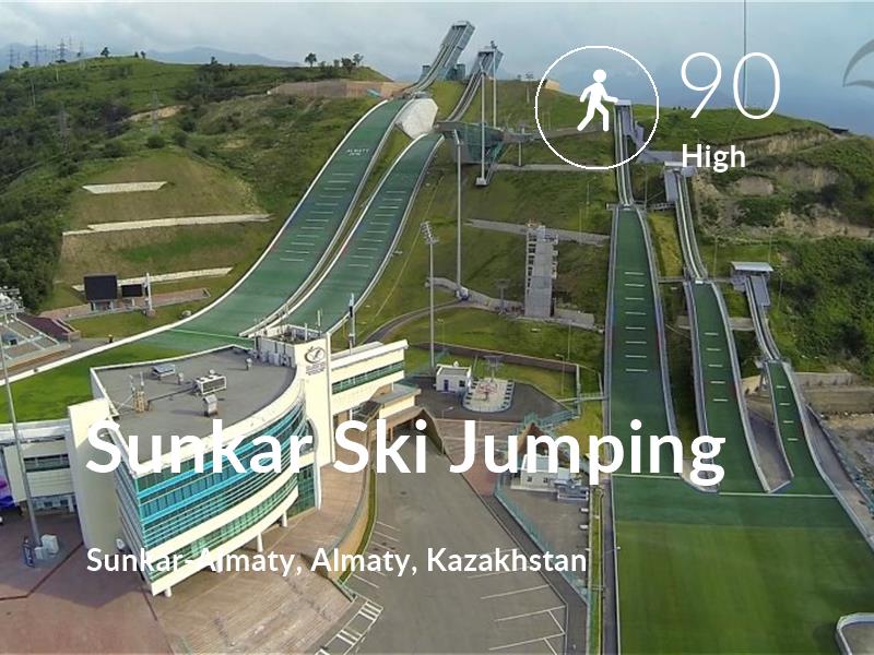 Walking comfort level is 90 in Sunkar Ski Jumping