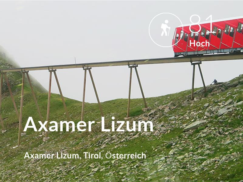 Wandern comfort level is 81 in Axamer Lizum