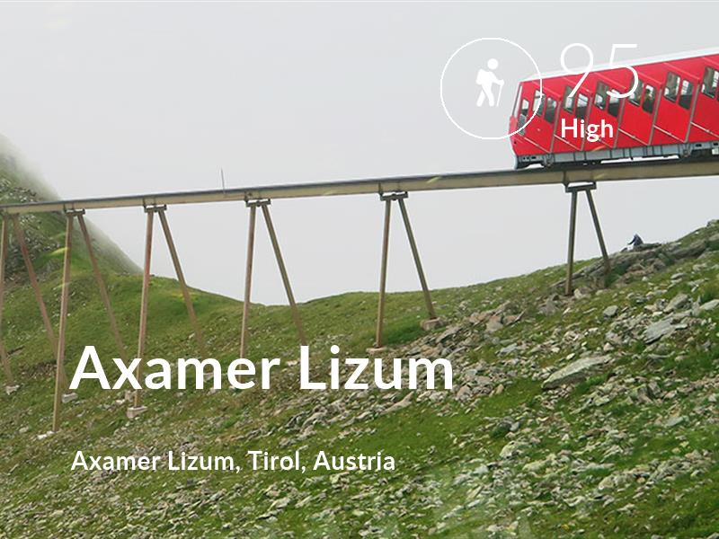Hiking comfort level is 95 in Axamer Lizum