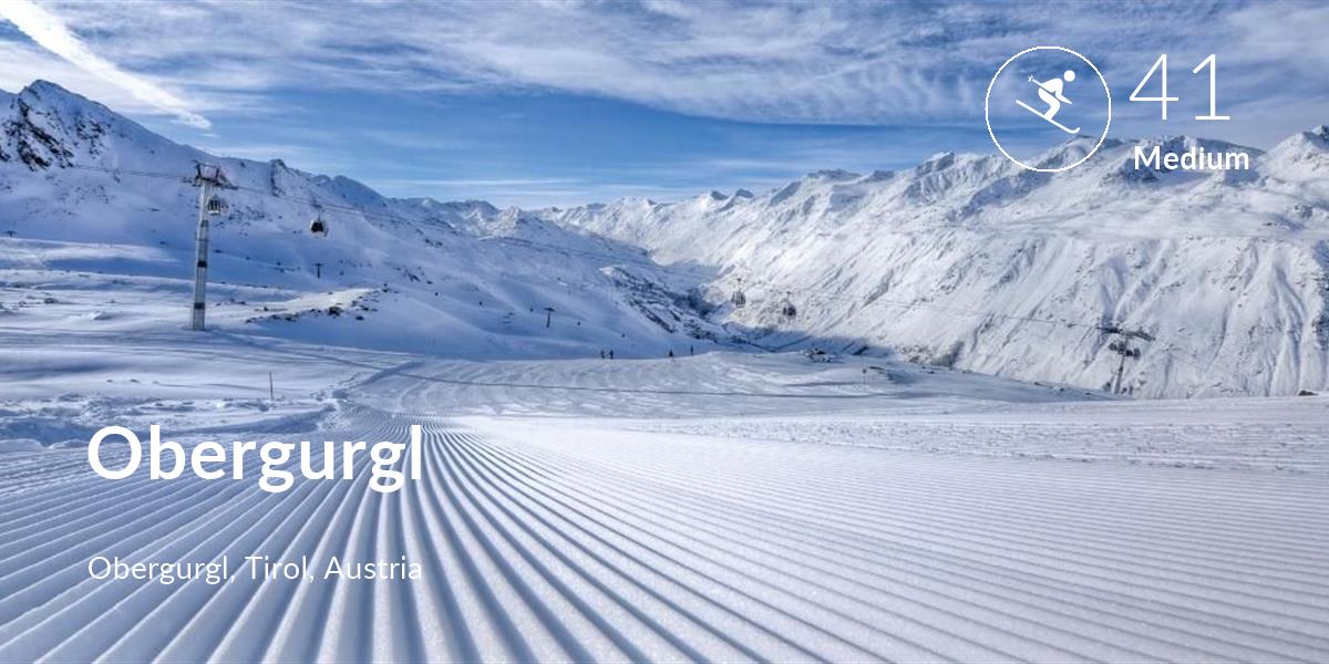 Skiing comfort level is 41 in Obergurgl