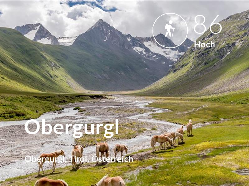 Wandern comfort level is 86 in Obergurgl