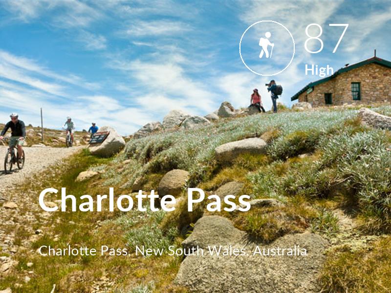 Hiking comfort level is 87 in Charlotte Pass
