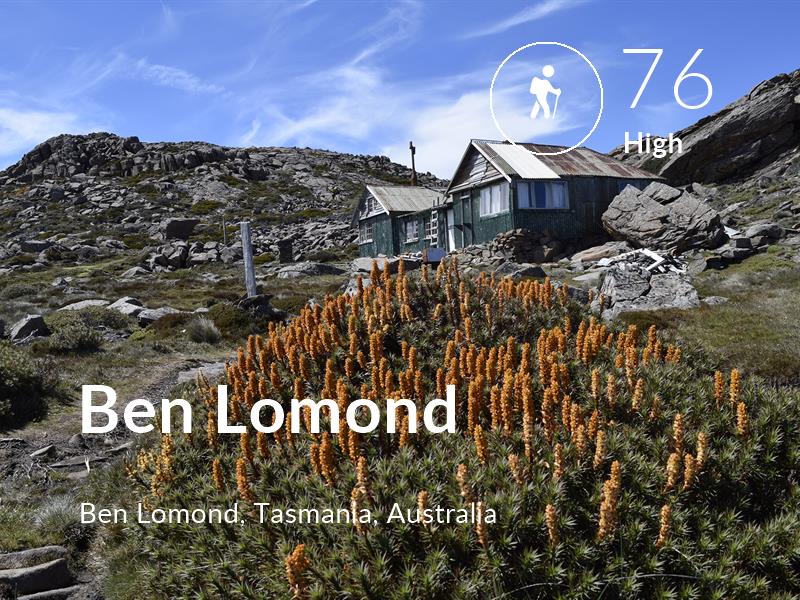 Hiking comfort level is 76 in Ben Lomond