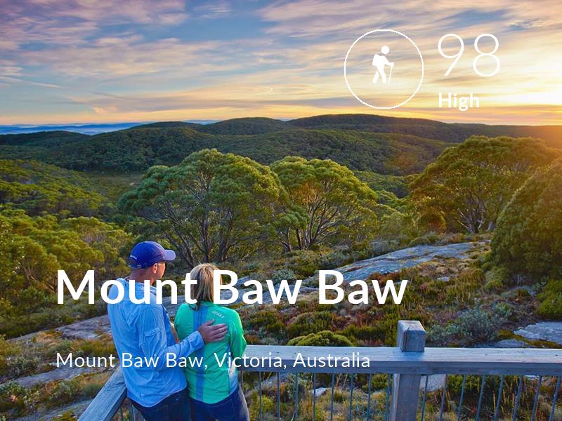 Hiking comfort level is 98 in Mount Baw Baw