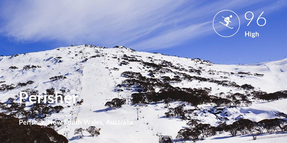 Skiing comfort level is 96 in Perisher
