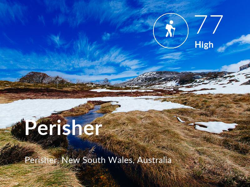 Hiking comfort level is 77 in Perisher