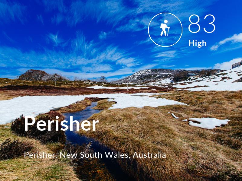 Hiking comfort level is 83 in Perisher