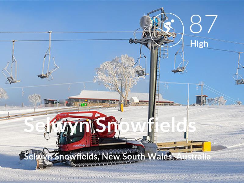 Skiing comfort level is 87 in Selwyn Snowfields
