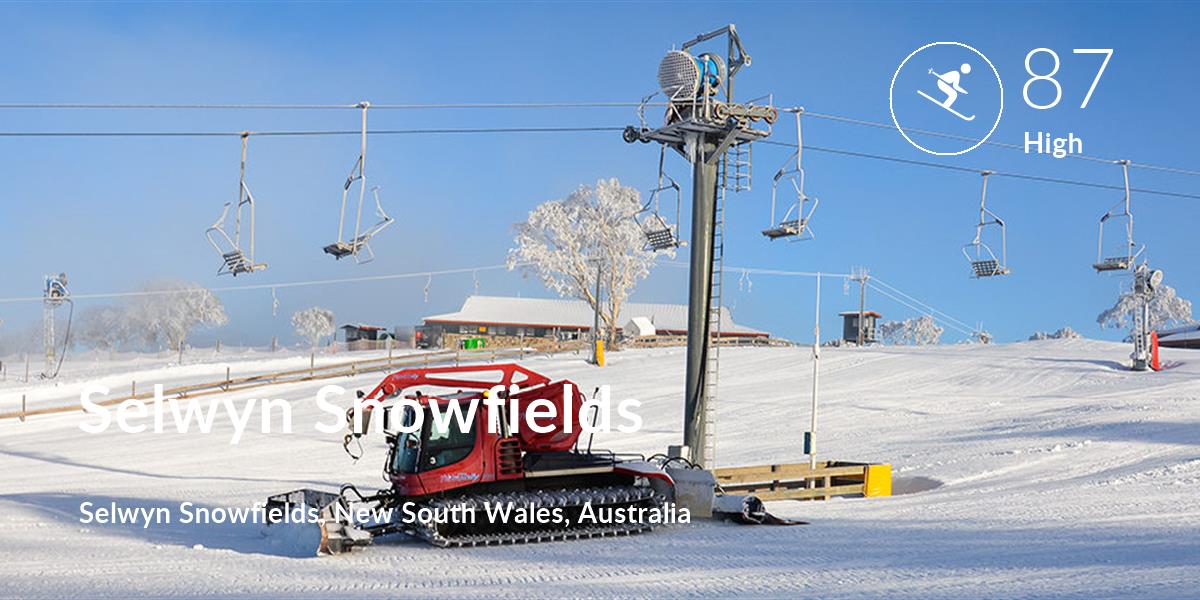 Skiing comfort level is 87 in Selwyn Snowfields