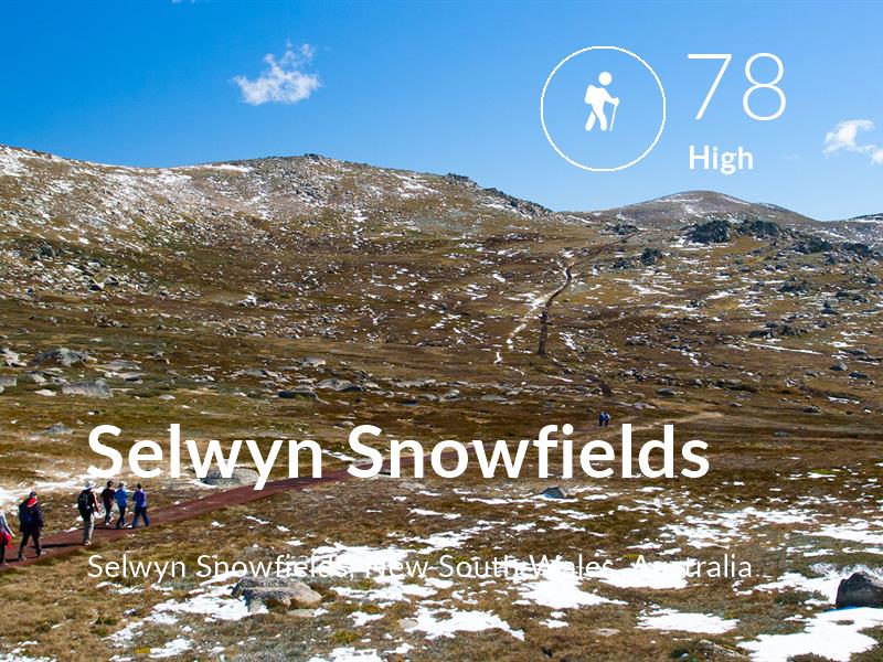 Hiking comfort level is 78 in Selwyn Snowfields