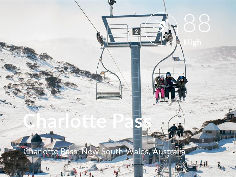 Skiing comfort level is 88 in Charlotte Pass