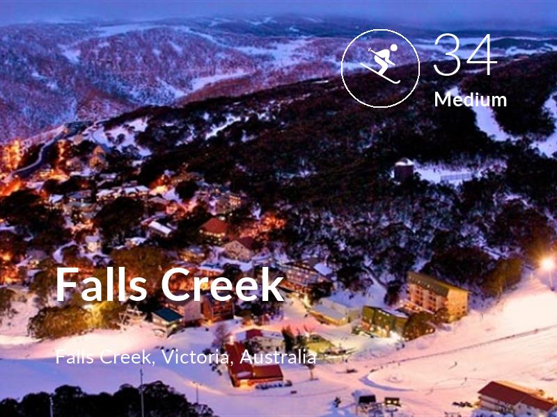 Skiing comfort level is 34 in Falls Creek