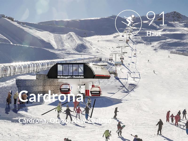 Ski comfort level is 91 in Cardrona