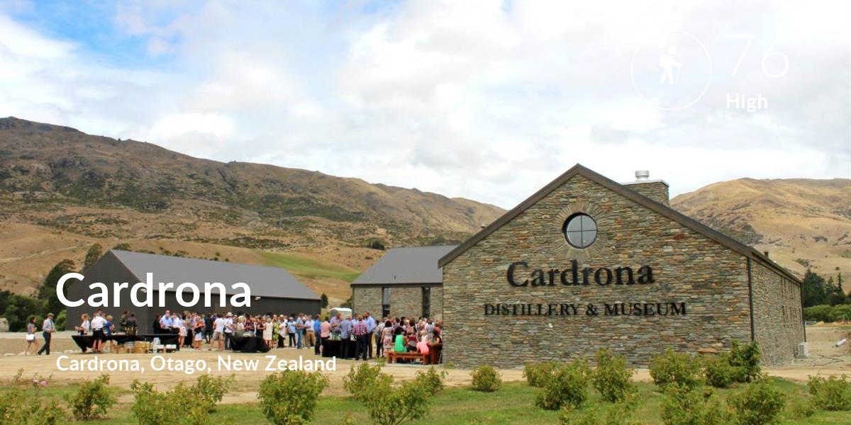 Hiking comfort level is 76 in Cardrona