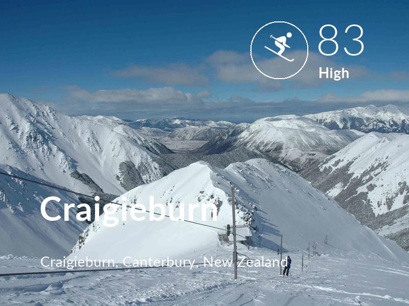 Skiing comfort level is 83 in Craigieburn