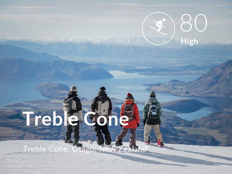 Skiing comfort level is 80 in Treble Cone
