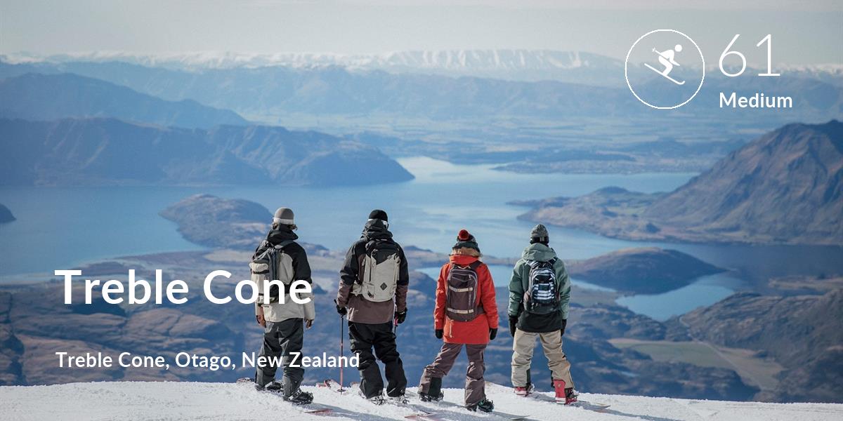 Skiing comfort level is 61 in Treble Cone