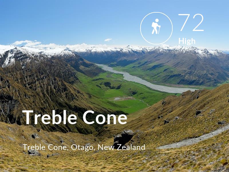 Hiking comfort level is 72 in Treble Cone