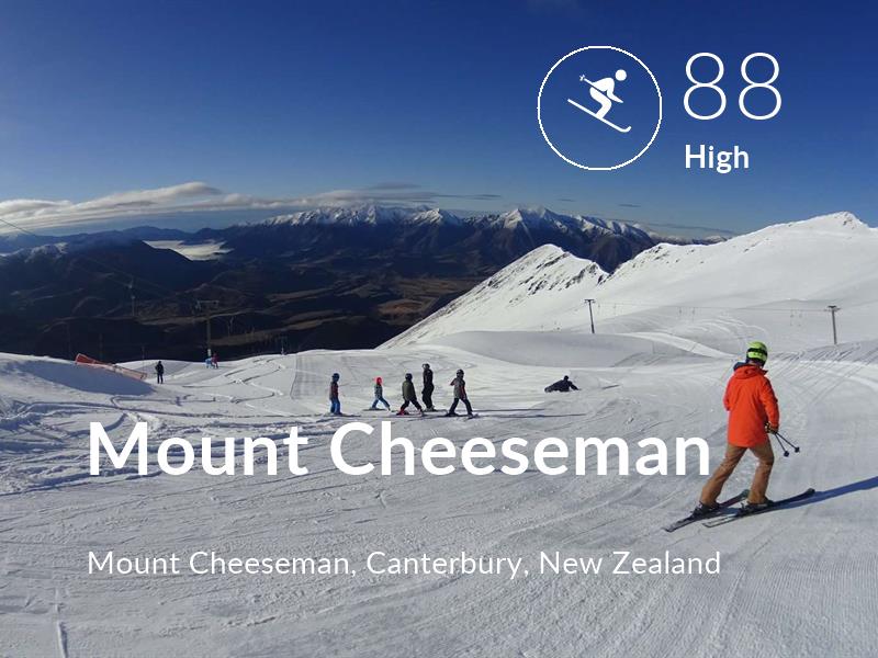 Skiing comfort level is 88 in Mount Cheeseman