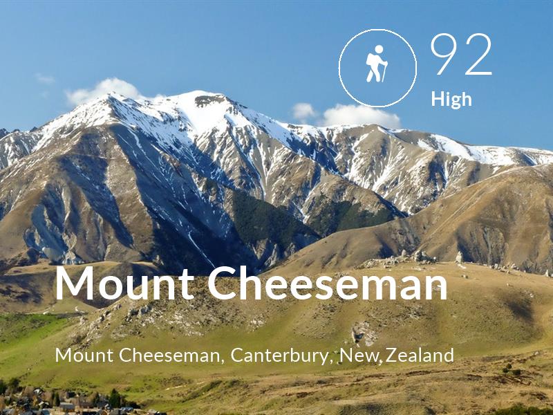 Hiking comfort level is 92 in Mount Cheeseman