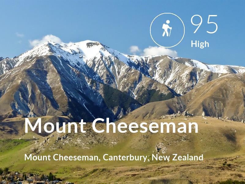 Hiking comfort level is 95 in Mount Cheeseman