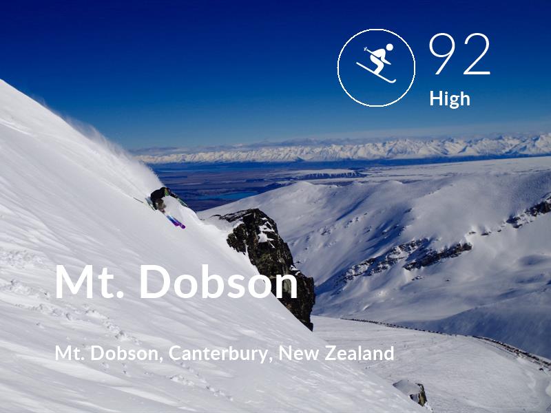 Skiing comfort level is 92 in Mt. Dobson