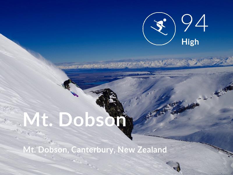 Skiing comfort level is 94 in Mt. Dobson
