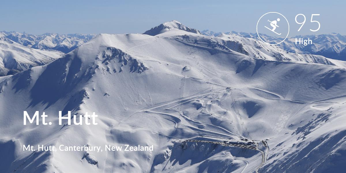 Skiing comfort level is 95 in Mt. Hutt