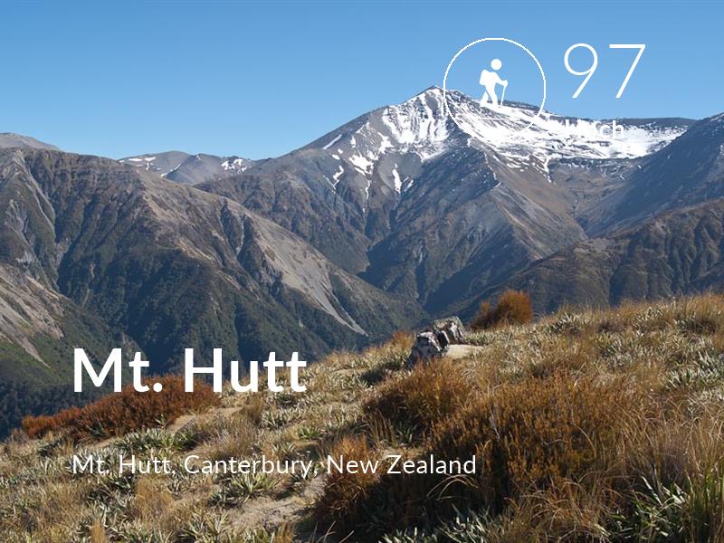 Hiking comfort level is 97 in Mt. Hutt