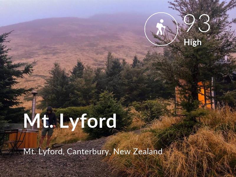 Hiking comfort level is 93 in Mt. Lyford
