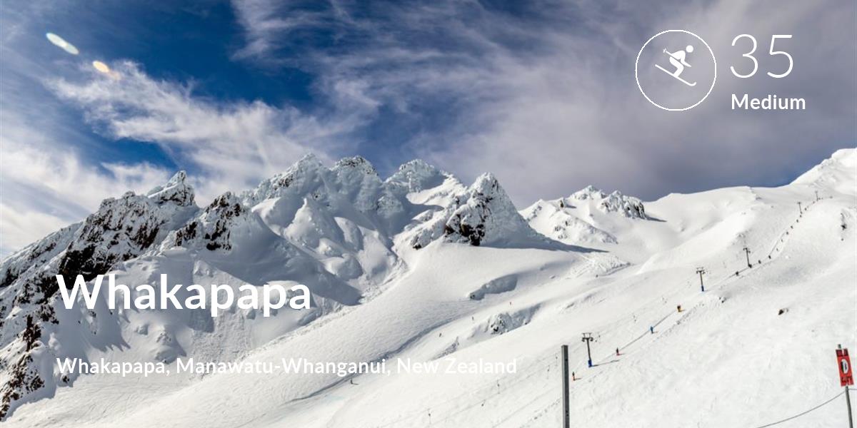 Skiing comfort level is 35 in Whakapapa