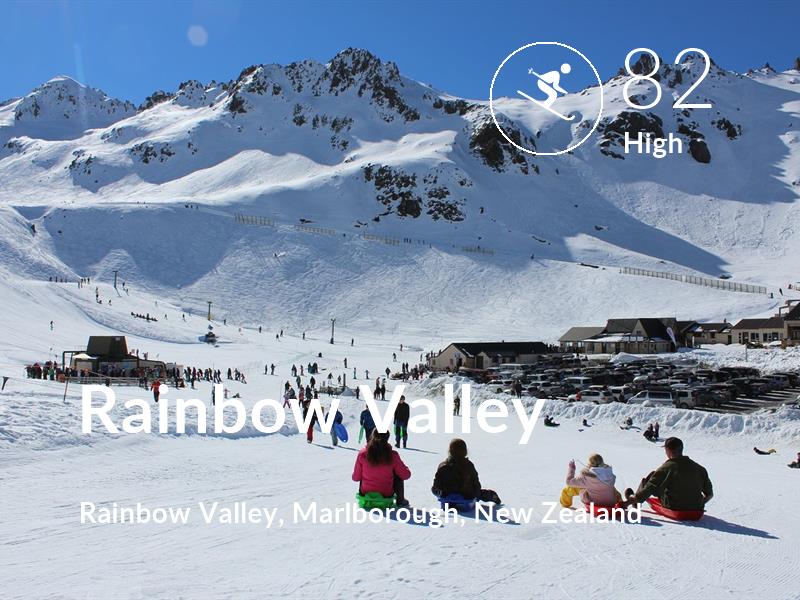 Skiing comfort level is 82 in Rainbow Valley