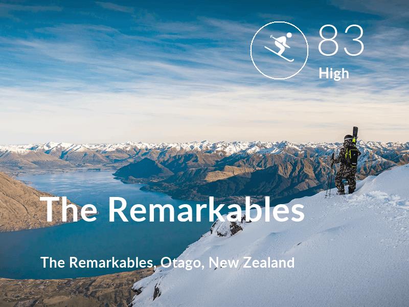 Skiing comfort level is 83 in The Remarkables