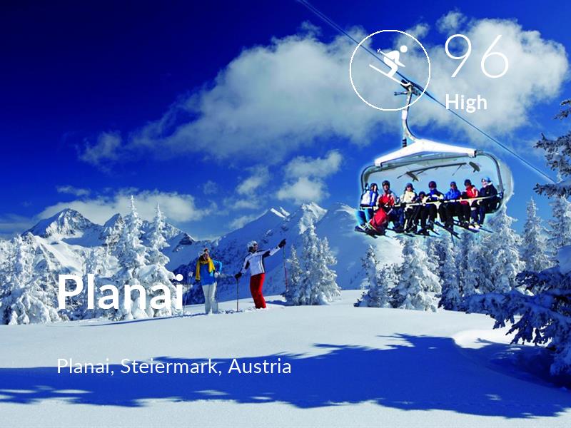 Skiing comfort level is 96 in Planai