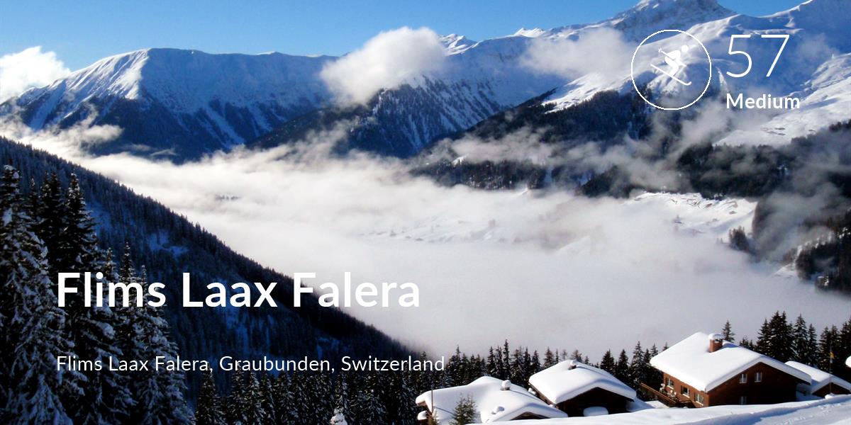 Skiing comfort level is 57 in Flims Laax Falera