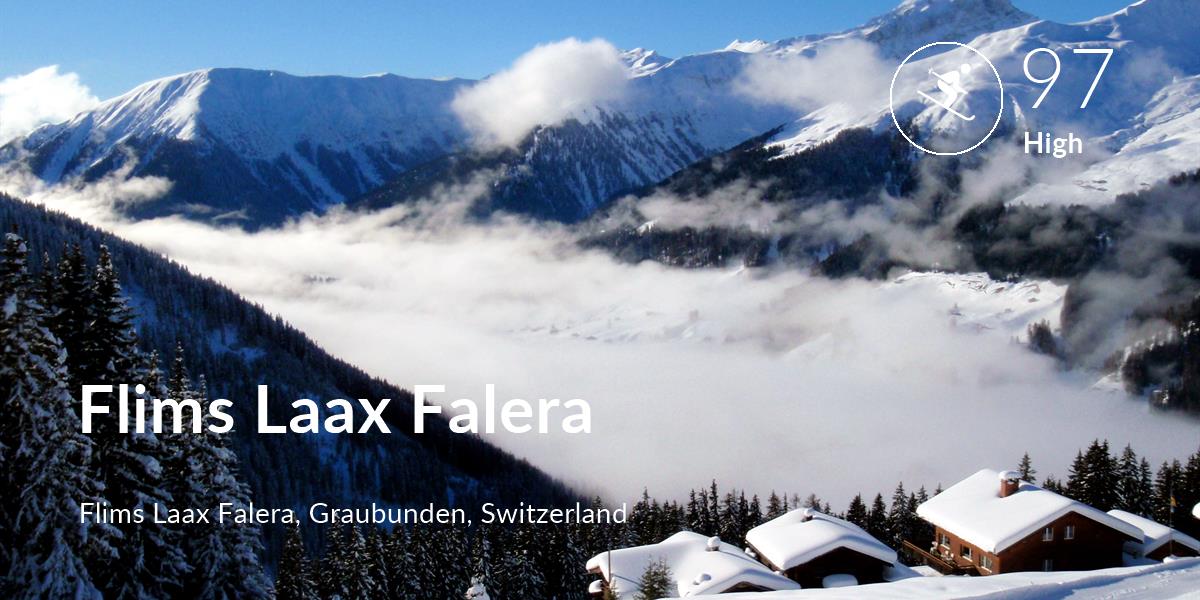 Skiing comfort level is 97 in Flims Laax Falera