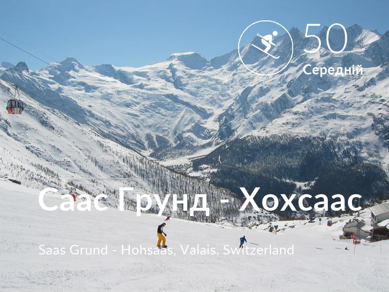 Skiing comfort level is 50 in Saas Grund - Hohsaas