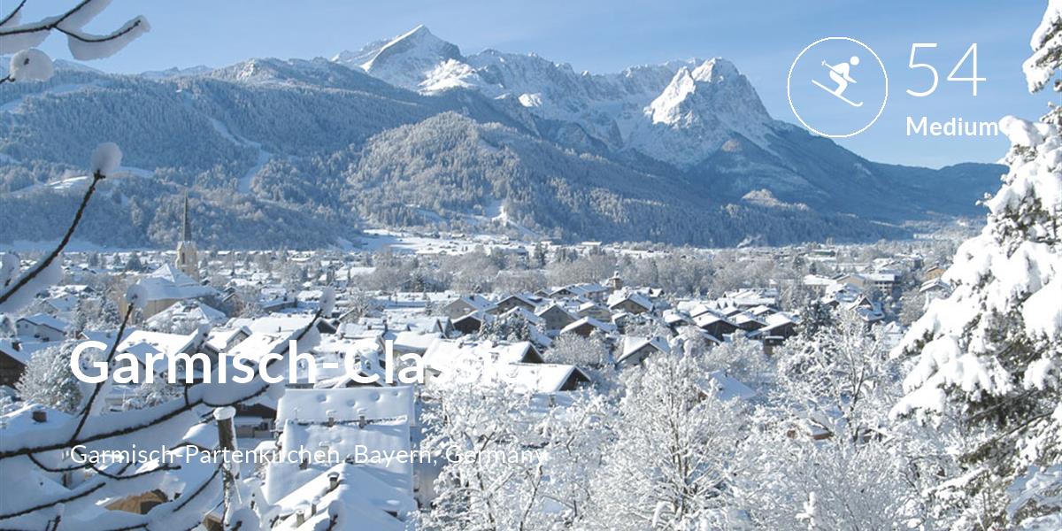 Skiing comfort level is 54 in Garmisch-Classic