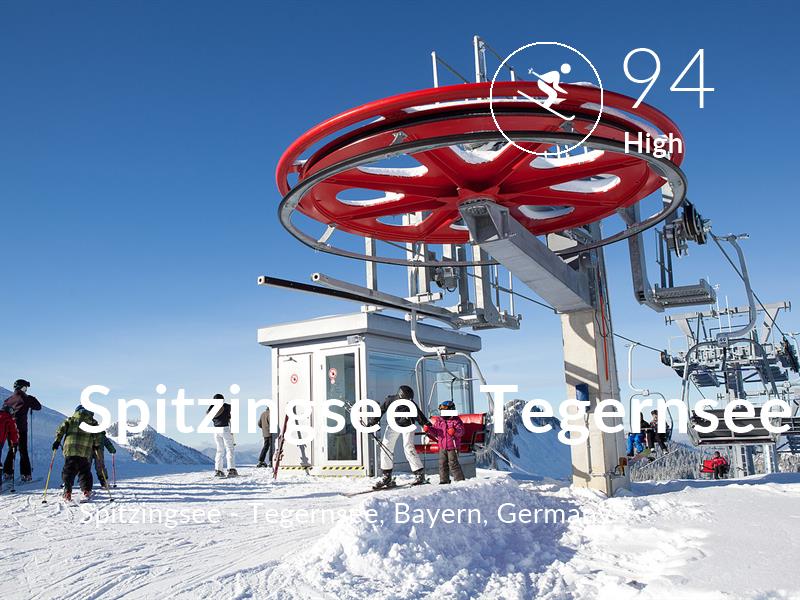 Skiing comfort level is 94 in Spitzingsee - Tegernsee