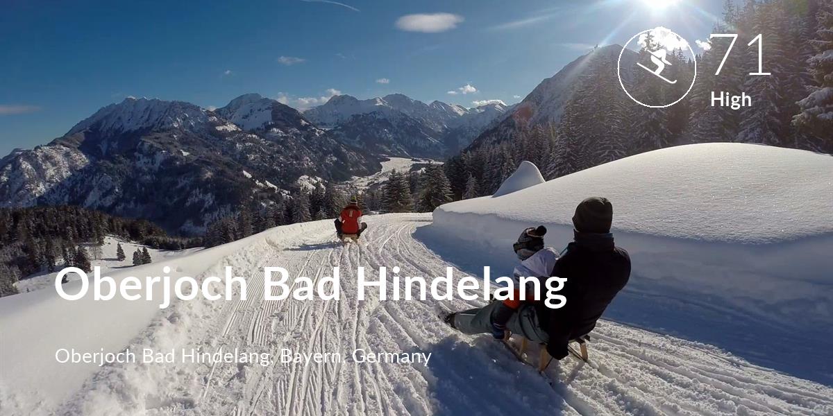 Skiing comfort level is 71 in Oberjoch Bad Hindelang