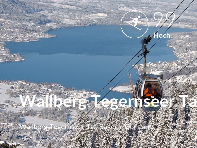 Skiing comfort level is 99 in Wallberg Tegernseer Tal